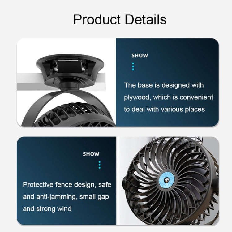 USB Charging Desktop Clip Style Cooling Fan, Spec: Spray (Pink)