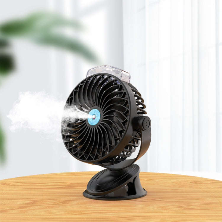 USB Charging Desktop Clip Style Cooling Fan, Spec: Spray (Black)