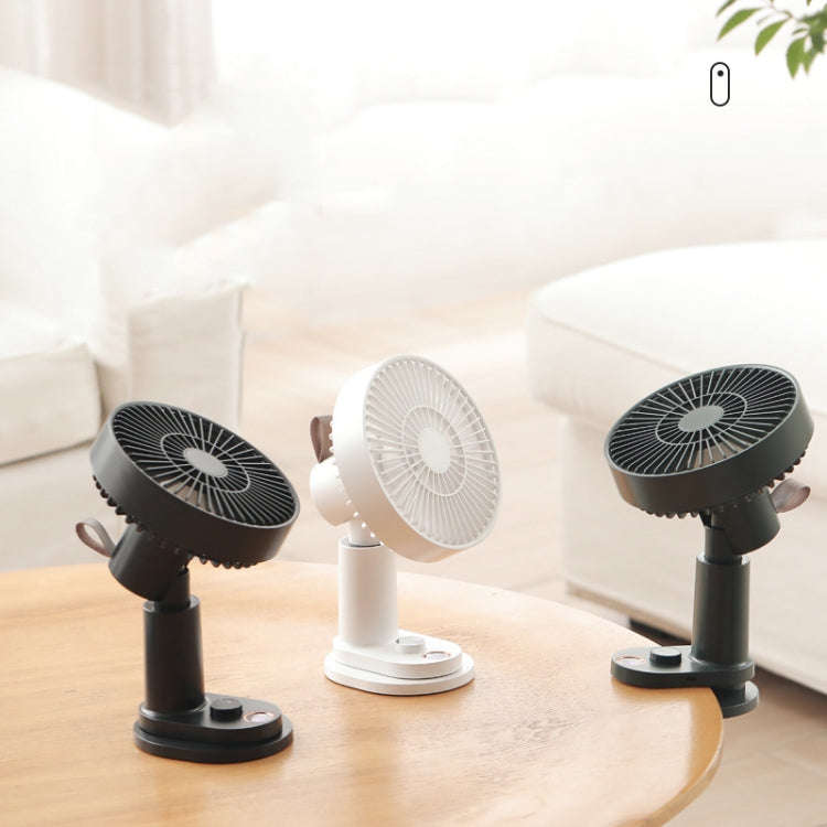 Smart Remote Control Usb Charging Shaking Head Desktop Fan Stroller Clip Fan(Black)