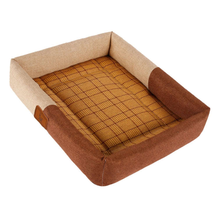 YD-XD03 Summer Pet Breathable Cooler Mat Pet Bed, Size: 40x30cm(Coffee Khaki)