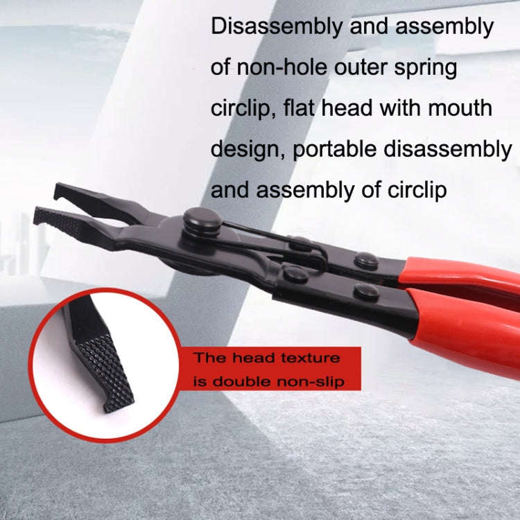 Reinforced Flat Circlip Pliers Flat-mouth Snap Ring Pliers(Red)