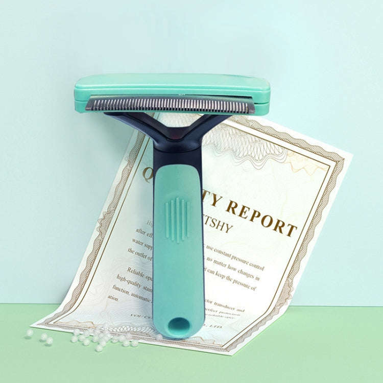 Pet Automatic Hair Removal Comb Curved Cat and Dog Open-knot Comb(Green)