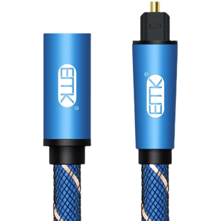 EMK Male To Female SPDIF Paired Digital Optical Audio Extension Cable, Cable Length: 3m (Blue)
