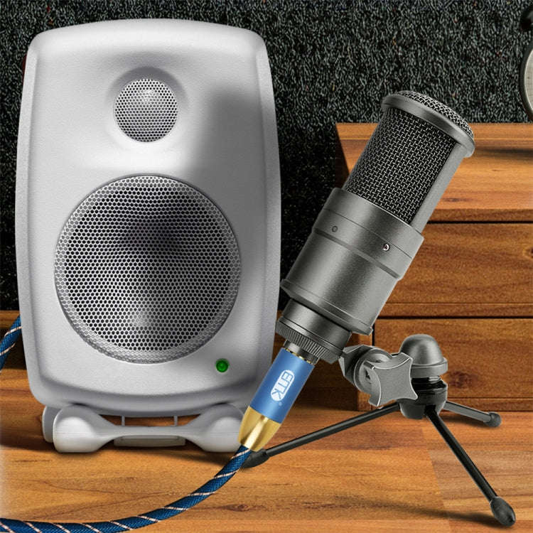 EMK KN603 2Pin 6.5mm Canon Line Balanced Audio Microphone Line,Cable Length: 1.5m(Blue)