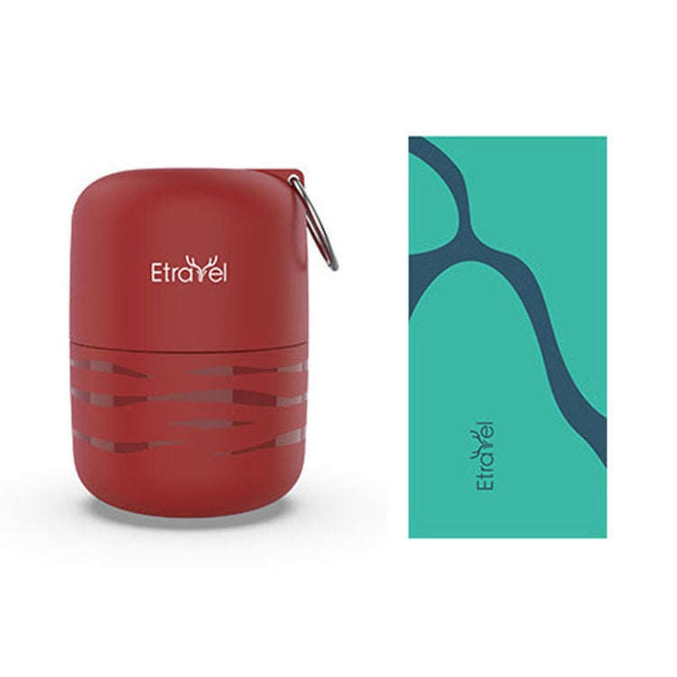 Etravel Sports Quick-drying Towel Double-sided Fleece Bath Towel, Color: Small Red+Towel
