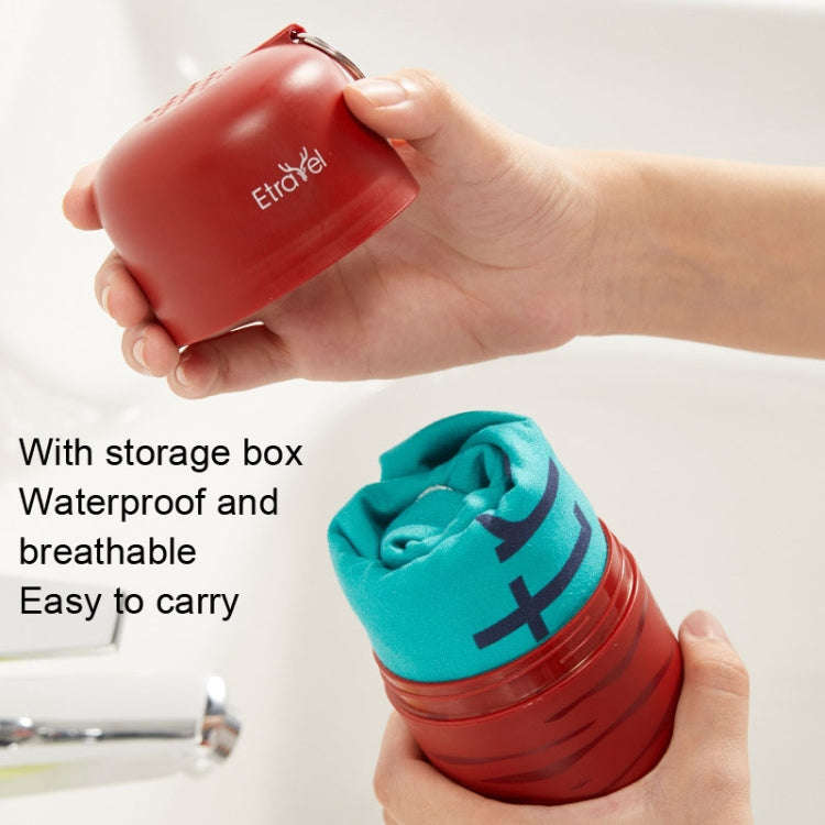 Etravel Sports Quick-drying Towel Double-sided Fleece Bath Towel, Color: Small Red+Towel