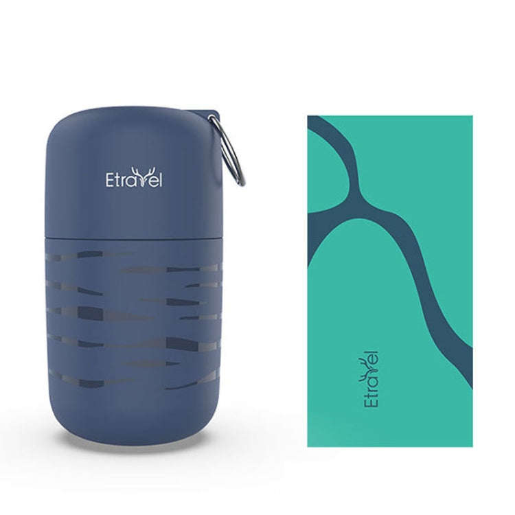 Etravel Sports Quick-drying Towel Double-sided Fleece Bath Towel, Color: Large Navy+Bath Towel