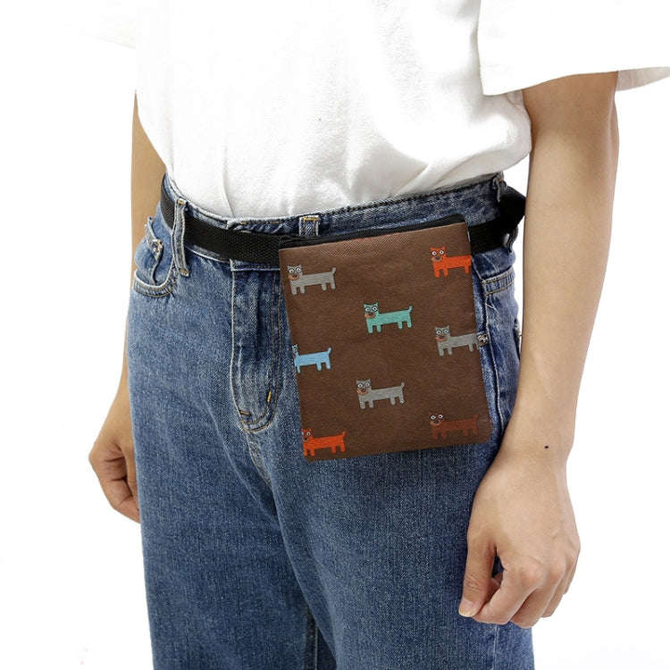 Pet Training Bag Outdoor Snack Bag Dog Food Waist Bag(Brown)