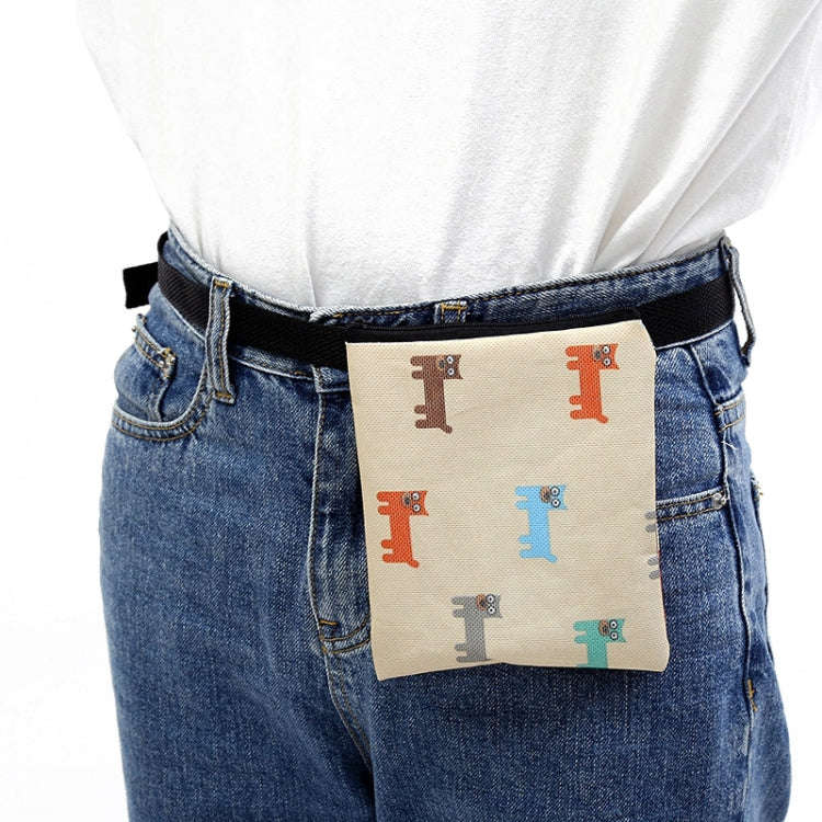 Pet Training Bag Outdoor Snack Bag Dog Food Waist Bag(Beige)