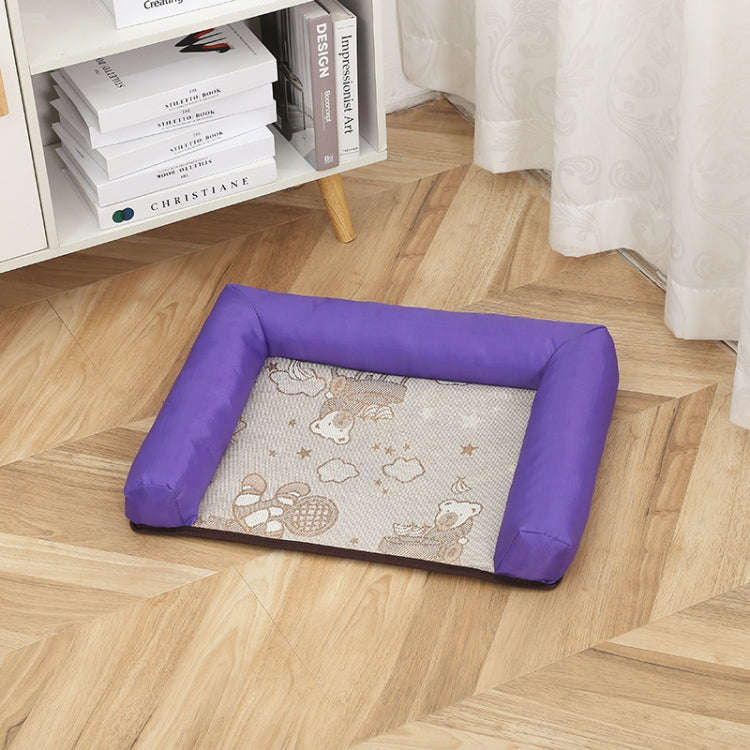Pet Breathable And Cooler Mat Pet Bed, Specification: S(Purple)