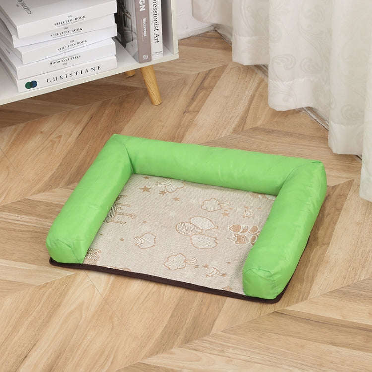 Pet Breathable And Cooler Mat Pet Bed, Specification: S(Green)