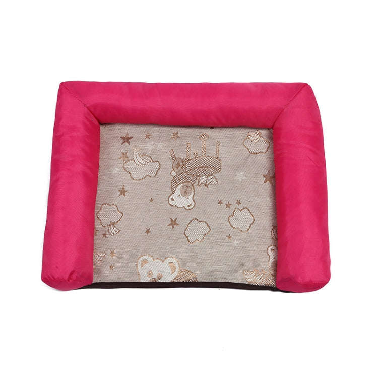 Pet Breathable And Cooler Mat Pet Bed, Specification: S(Rose Red)