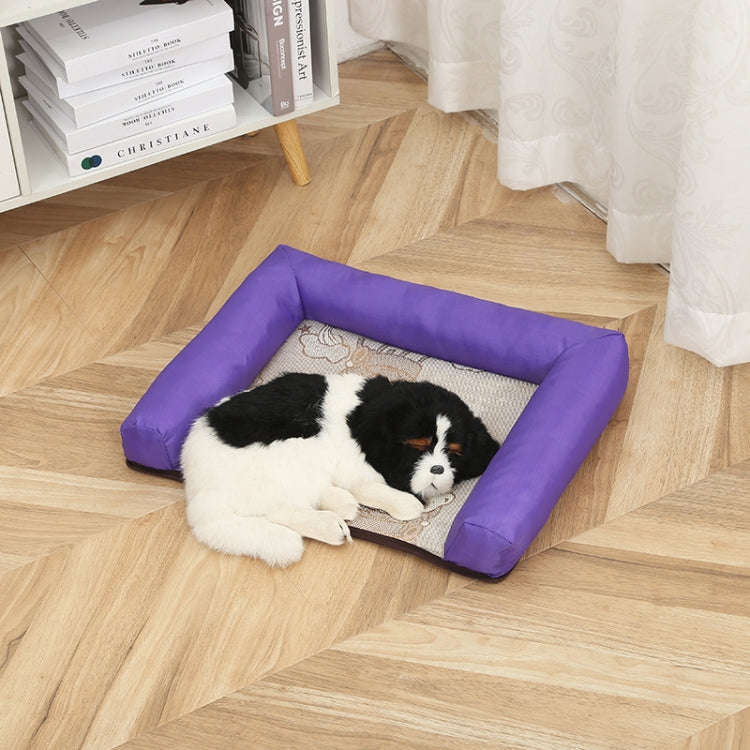 Pet Breathable And Cooler Mat Pet Bed, Specification: S(Blue)