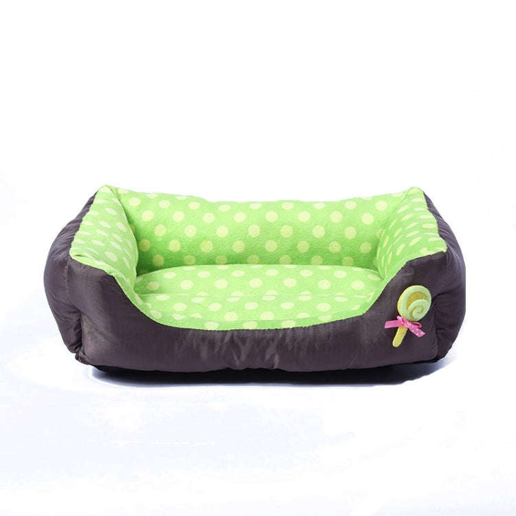 Cartoon Pet Kennel Square Cushion For Small And Medium Pet, Specification: S(Green)