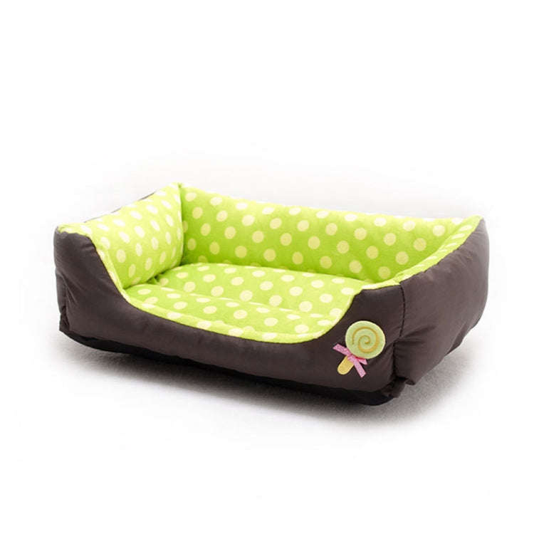 Cartoon Pet Kennel Square Cushion For Small And Medium Pet, Specification: S(Green)