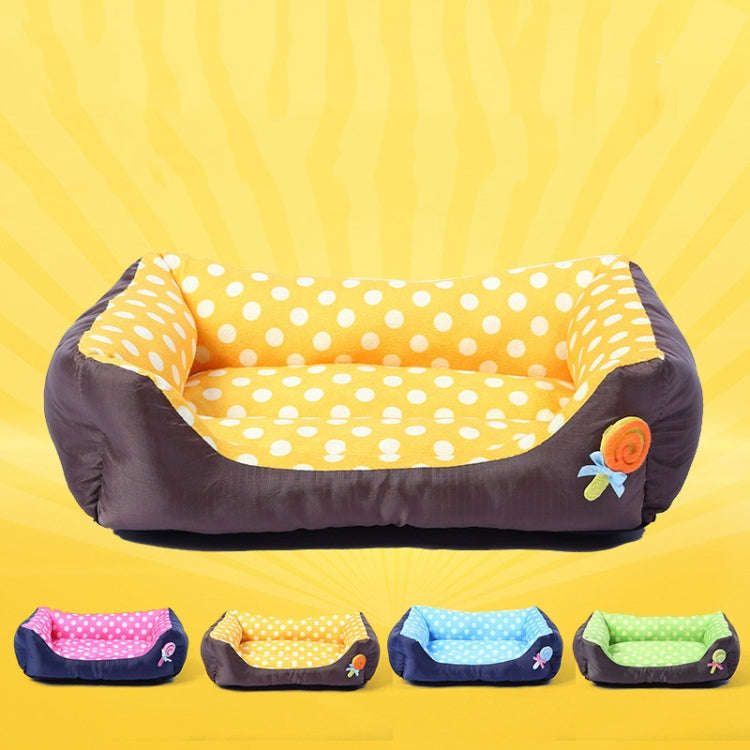 Cartoon Pet Kennel Square Cushion For Small And Medium Pet, Specification: S(Green)