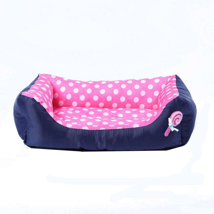Cartoon Pet Kennel Square Cushion For Small And Medium Pet, Specification: M(Pink)