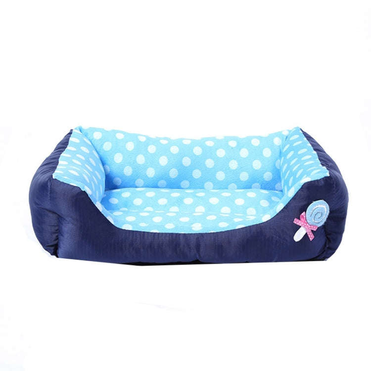 Cartoon Pet Kennel Square Cushion For Small And Medium Pet, Specification: M(Blue)