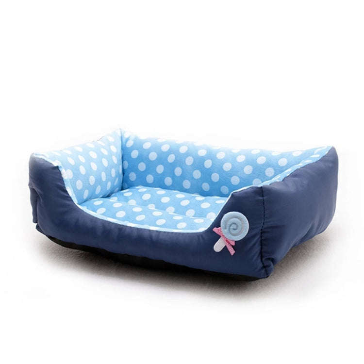 Cartoon Pet Kennel Square Cushion For Small And Medium Pet, Specification: M(Blue)