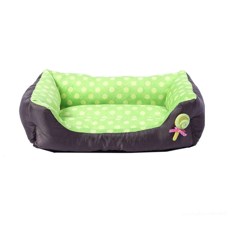 Cartoon Pet Kennel Square Cushion For Small And Medium Pet, Specification: M(Green)