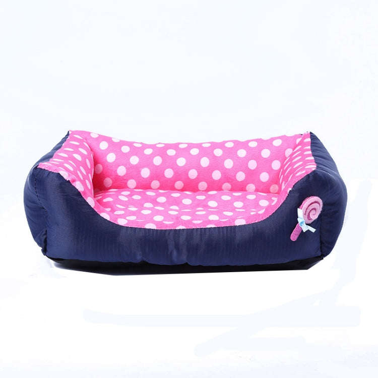 Cartoon Pet Kennel Square Cushion For Small And Medium Pet, Specification: L(Pink)