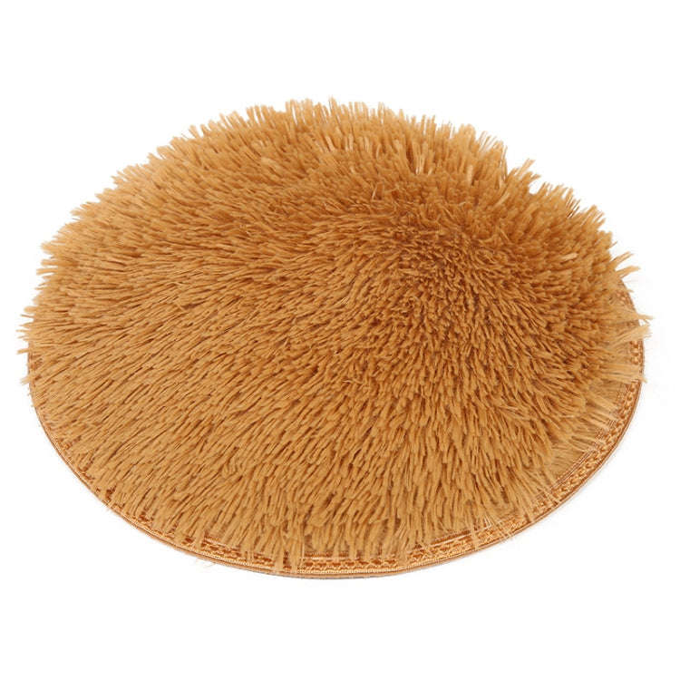 Autumn And Winter Pet Warm Bed Round Pet Pad, Specification: S(Brown)