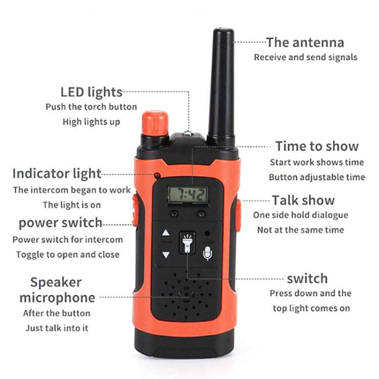 Children Walkie-talkie Remote Wireless Call  Parent-child Interactive Toy Phone(Yellow)