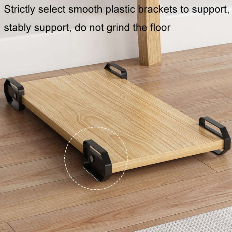 Wooden Removable Height-raising Base For Desktop Computer Host Universal Wheel Rubber Wood 25x50cm