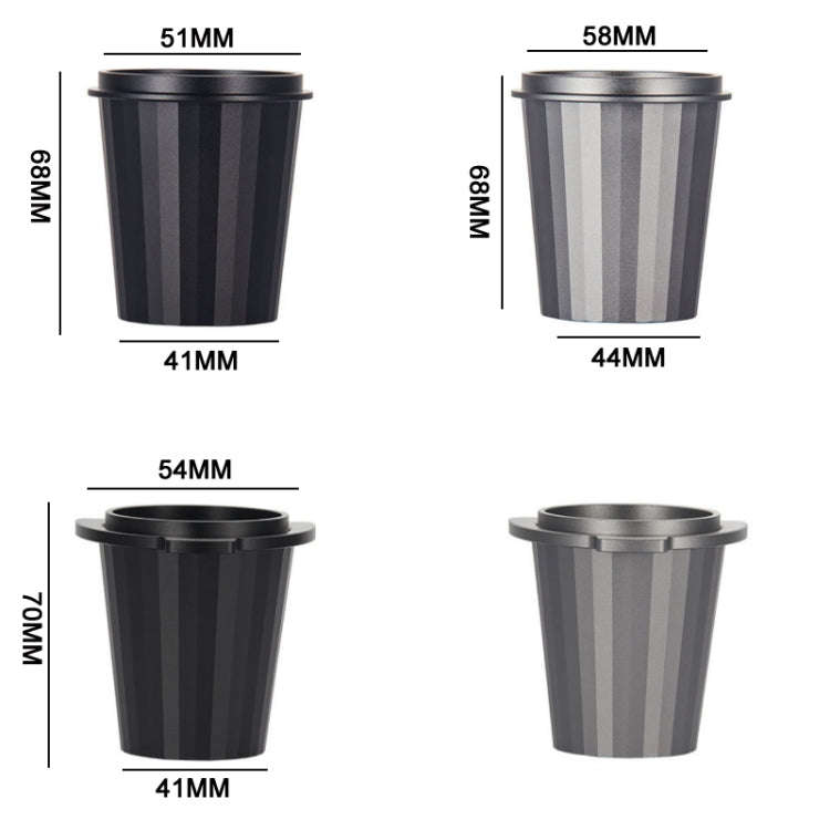 Coffee Machine Powder Cup Sieve Brewing Head Appliance, Color: Silver Gray (51mm)