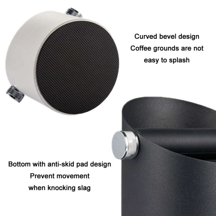 Coffee Waste Bin Milk Tea Residue Recycling Powder Box, Color: White (Aluminum Alloy)