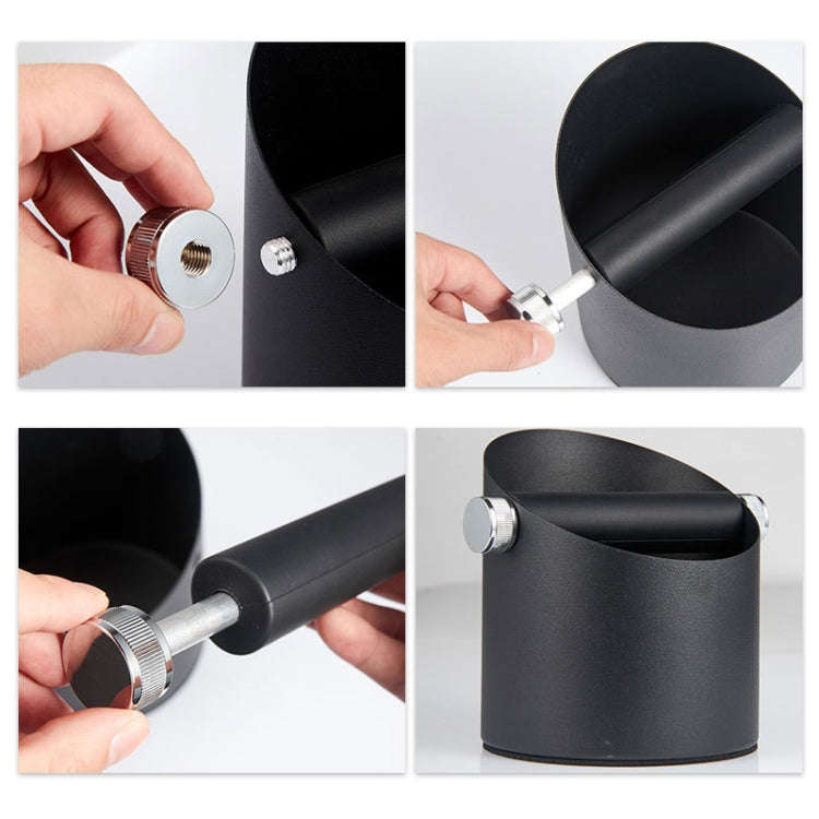 Coffee Waste Bin Milk Tea Residue Recycling Powder Box, Color: White (Aluminum Alloy)