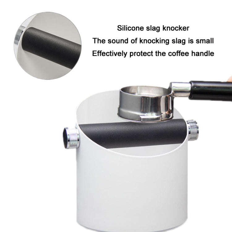 Coffee Waste Bin Milk Tea Residue Recycling Powder Box, Color: Black (45 Steel)