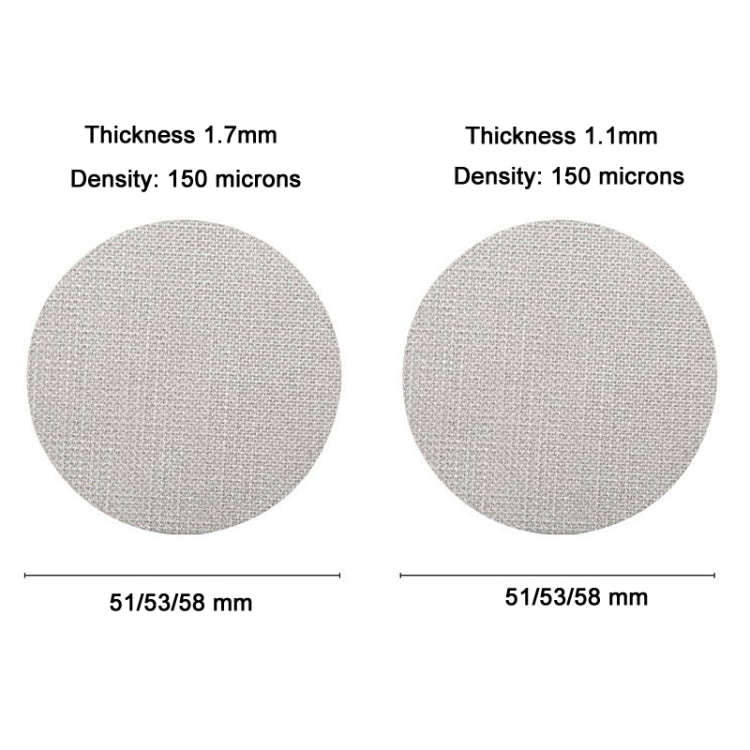 Stainless Steel Sintered Sheet Coffee Splash Filter, Size: 51mm x 1mm
