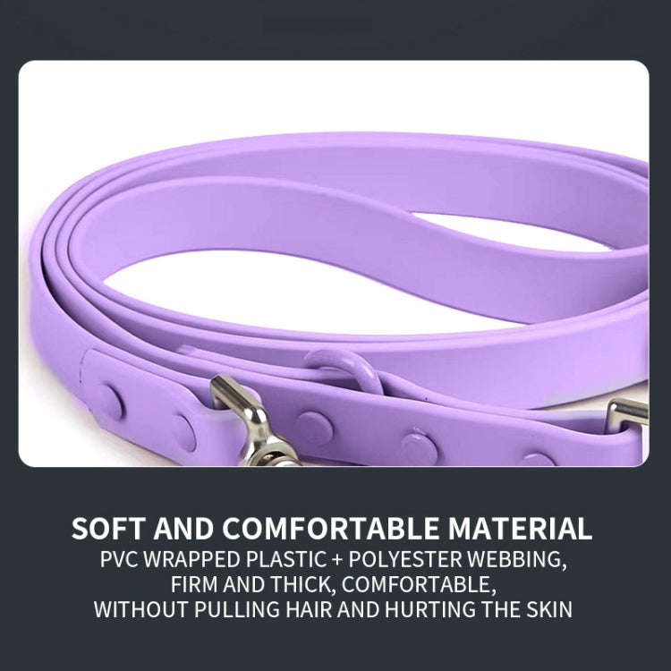 PVC Pet Loop Horsarine Dog Collar, Size: M(Purple)