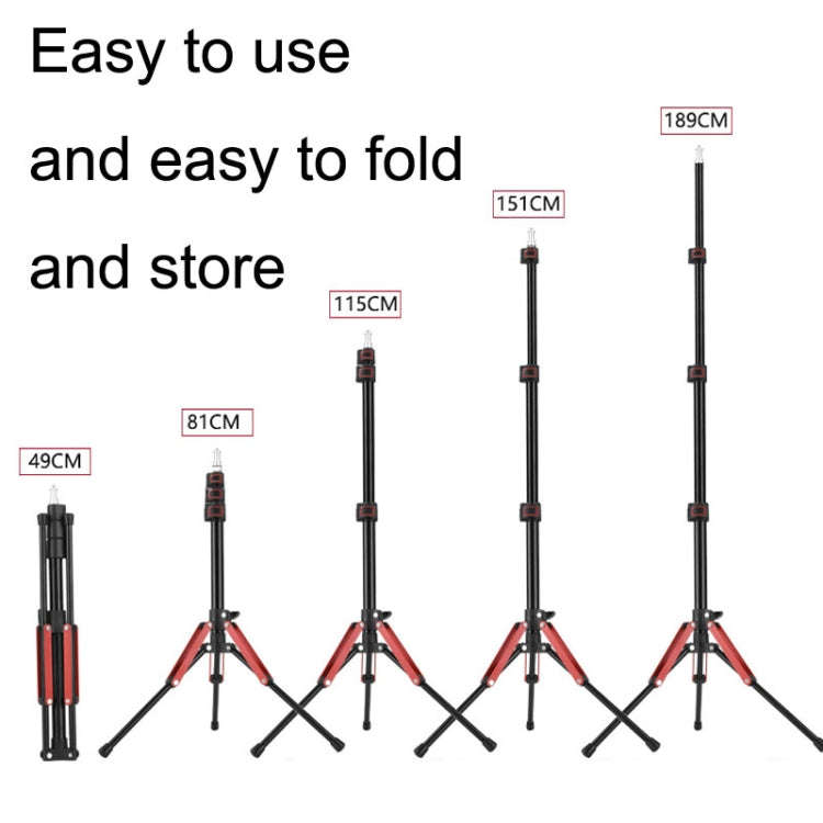 Aluminum Alloy Folding Mobile Phone Stand Live Selfie Floor Stand(Red)