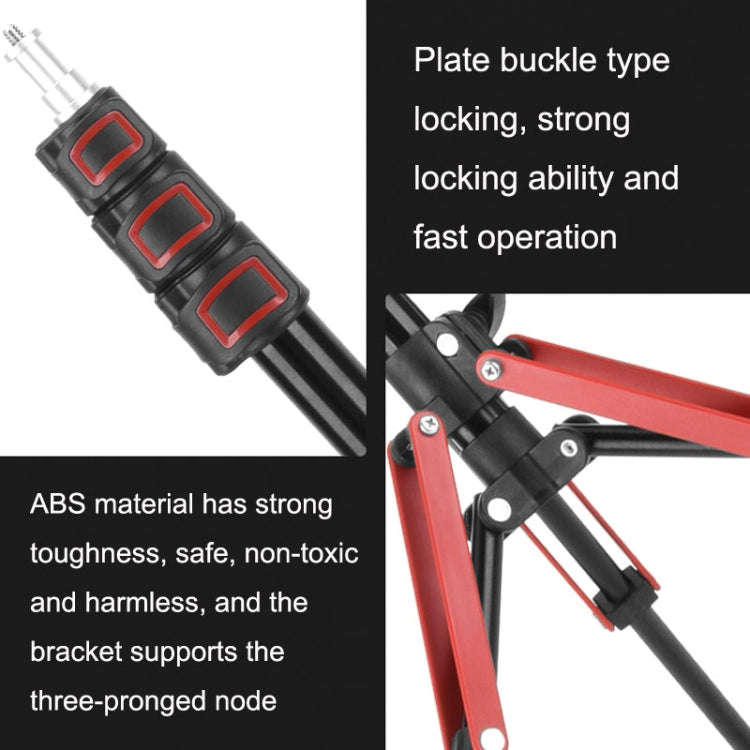 Aluminum Alloy Folding Mobile Phone Stand Live Selfie Floor Stand(Red)