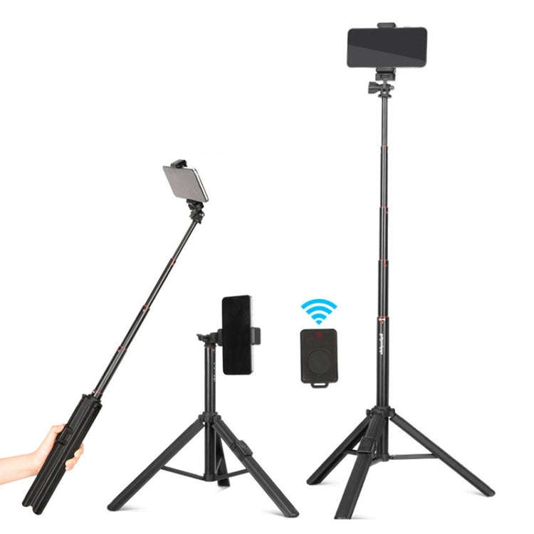 QingZhuangShiDai ZP100 Aluminum Alloy Floor Phone Stand Live Bluetooth Phone Selfie Stick