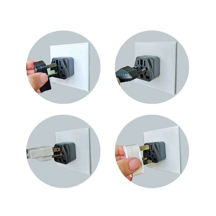 2 PCS WY-7 10A 250V UK Plug Converter(White)