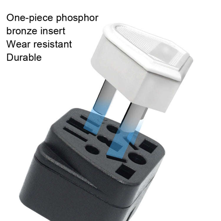 10 PCS WY-6 10A 250V Porous US Conversion Plug(Black)