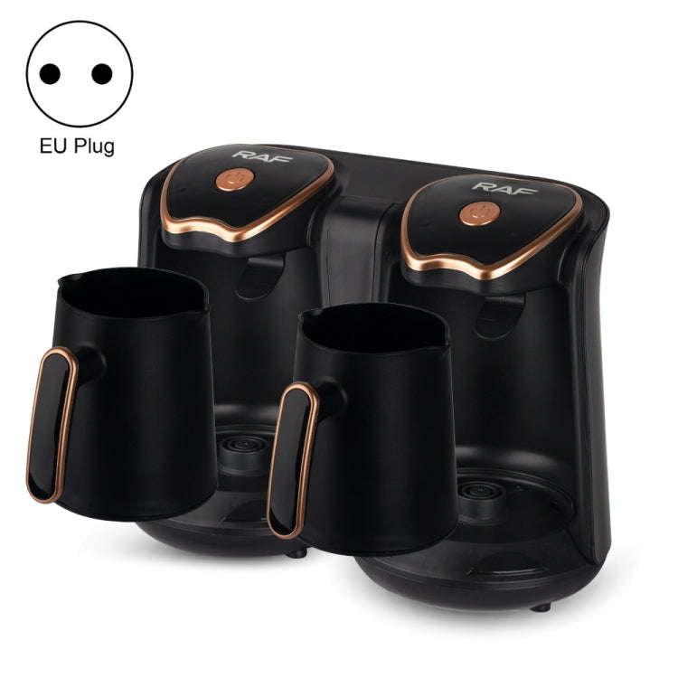 RAF R.109 Household Heating Coffee Pot Portable Office Coffee Tea Maker, EU Plug(Black Gold)
