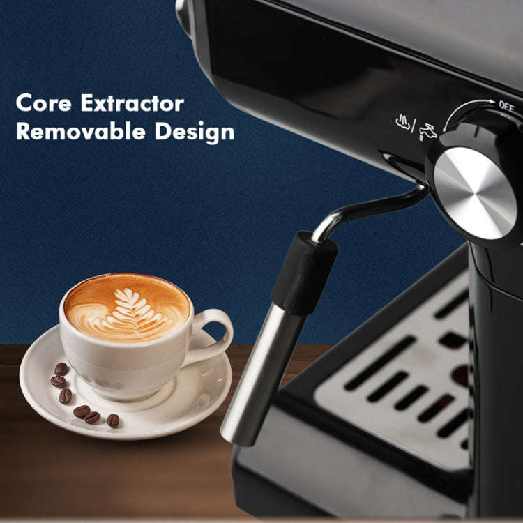 RAF R.104 Home Small Semi Automatic High Pressure Steam Milk Foaming Coffee Machine, EU Plug(Black)