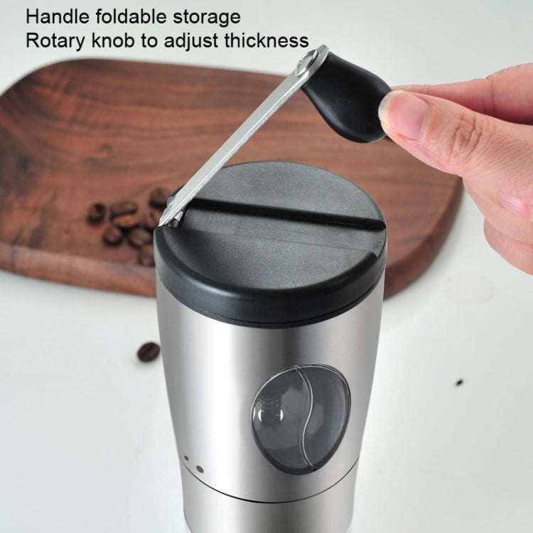 Manual Coffee Bean Grinding Machine Household Small Portable Coffee Machine(Stainless Steel)