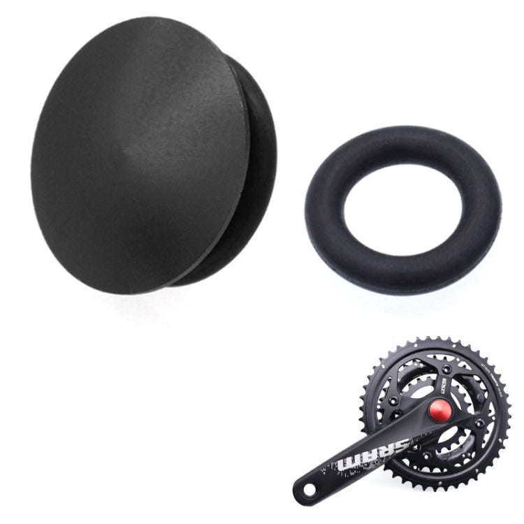 Bicycle Hollow Integrated CNC Aluminum Alloy Crankset Dust Cover, Size: 21-23mm(Black)