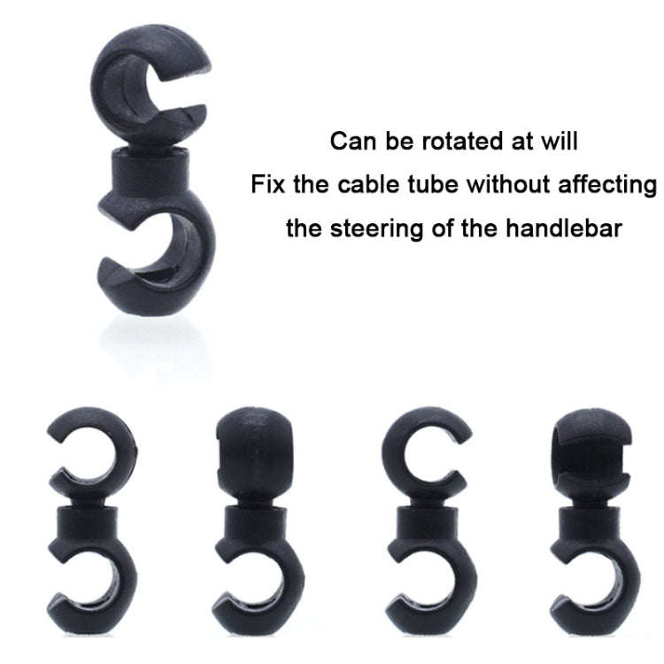 10 PCS Bicycle Handcuffs Type Shift Cable Buckle(Random Color Delivery)
