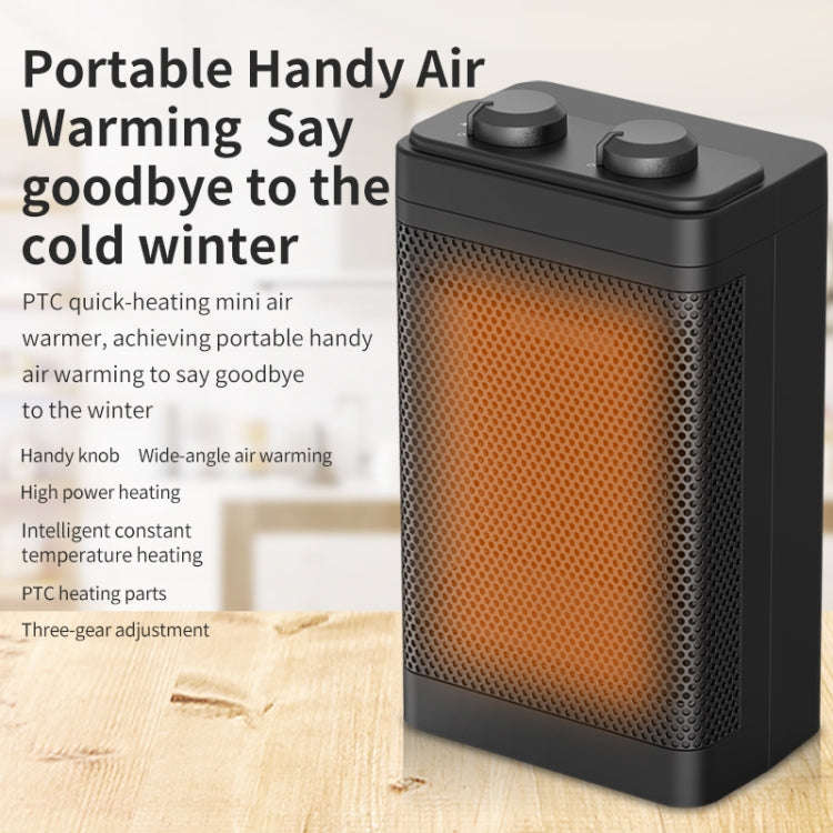 Office Household Mute Desktop Shaking Head Electric Heaters, Spec: Knob (EU Plug)