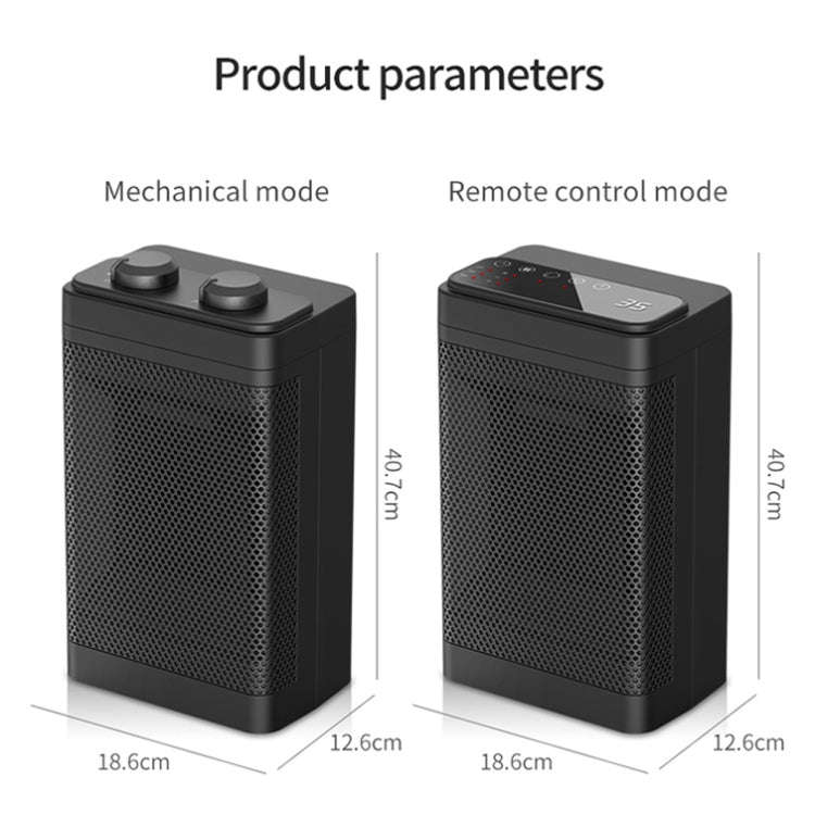 Office Household Mute Desktop Shaking Head Electric Heaters, Spec: Knob (EU Plug)