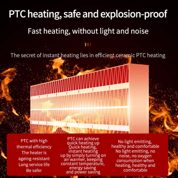 Office Household Mute Desktop Shaking Head Electric Heaters, Spec: Knob (EU Plug)