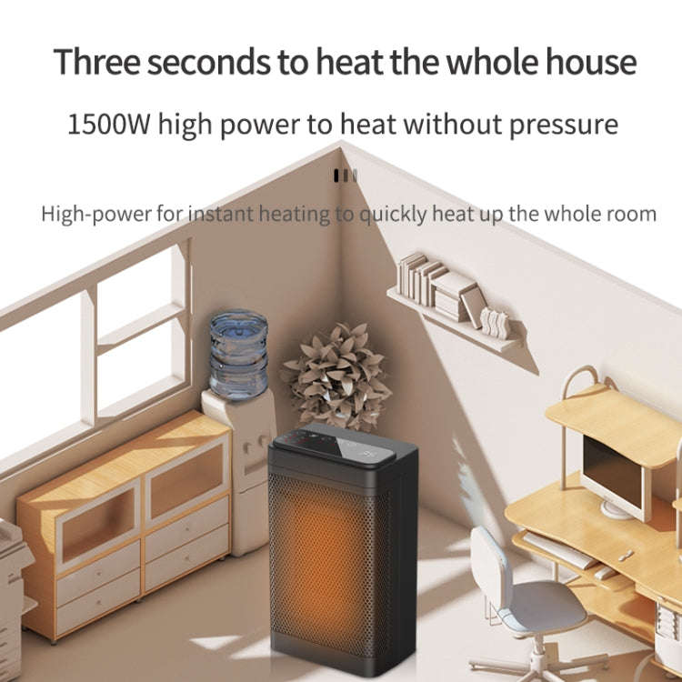 Office Household Mute Desktop Shaking Head Electric Heaters, Spec: Knob (EU Plug)