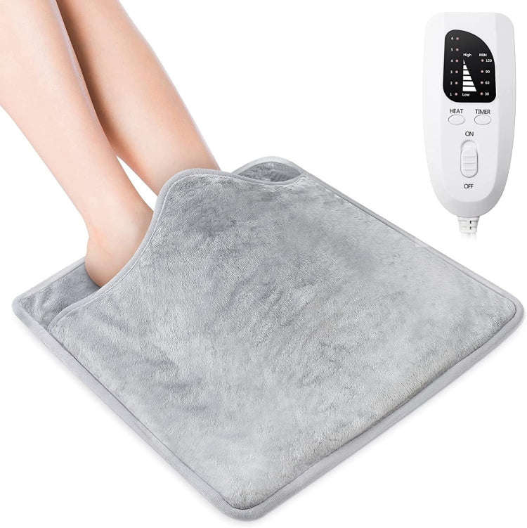 60W  Electric Feet Warmer For Women Men Pad Heating Blanket EU Plug 230V(Silver Gray)