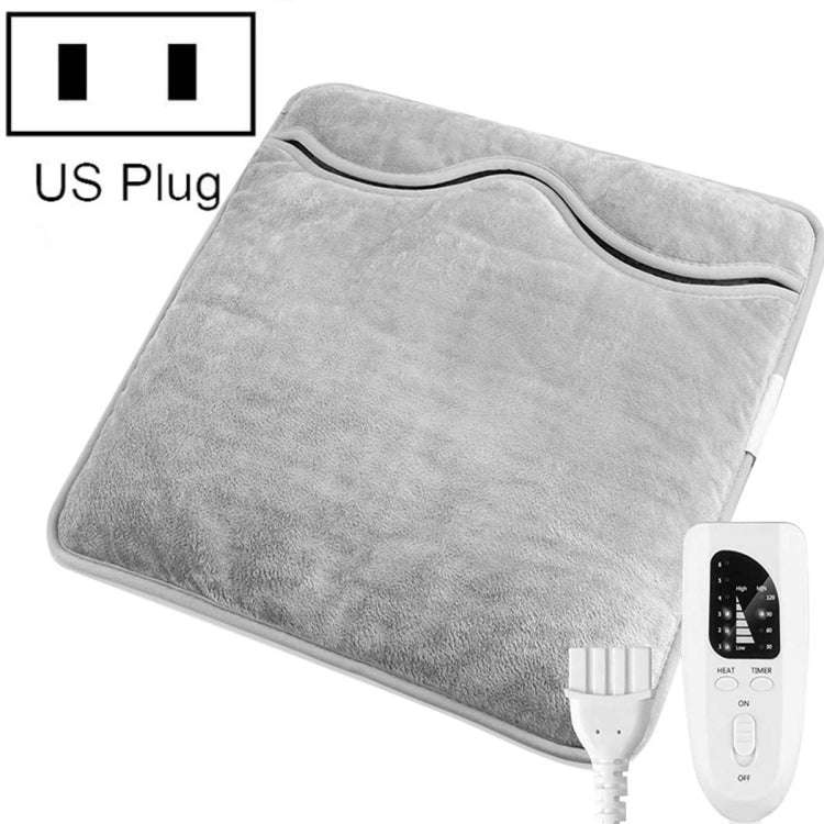 60W  Electric Feet Warmer For Women Men Pad Heating Blanket US Plug 120V(Silver Gray)